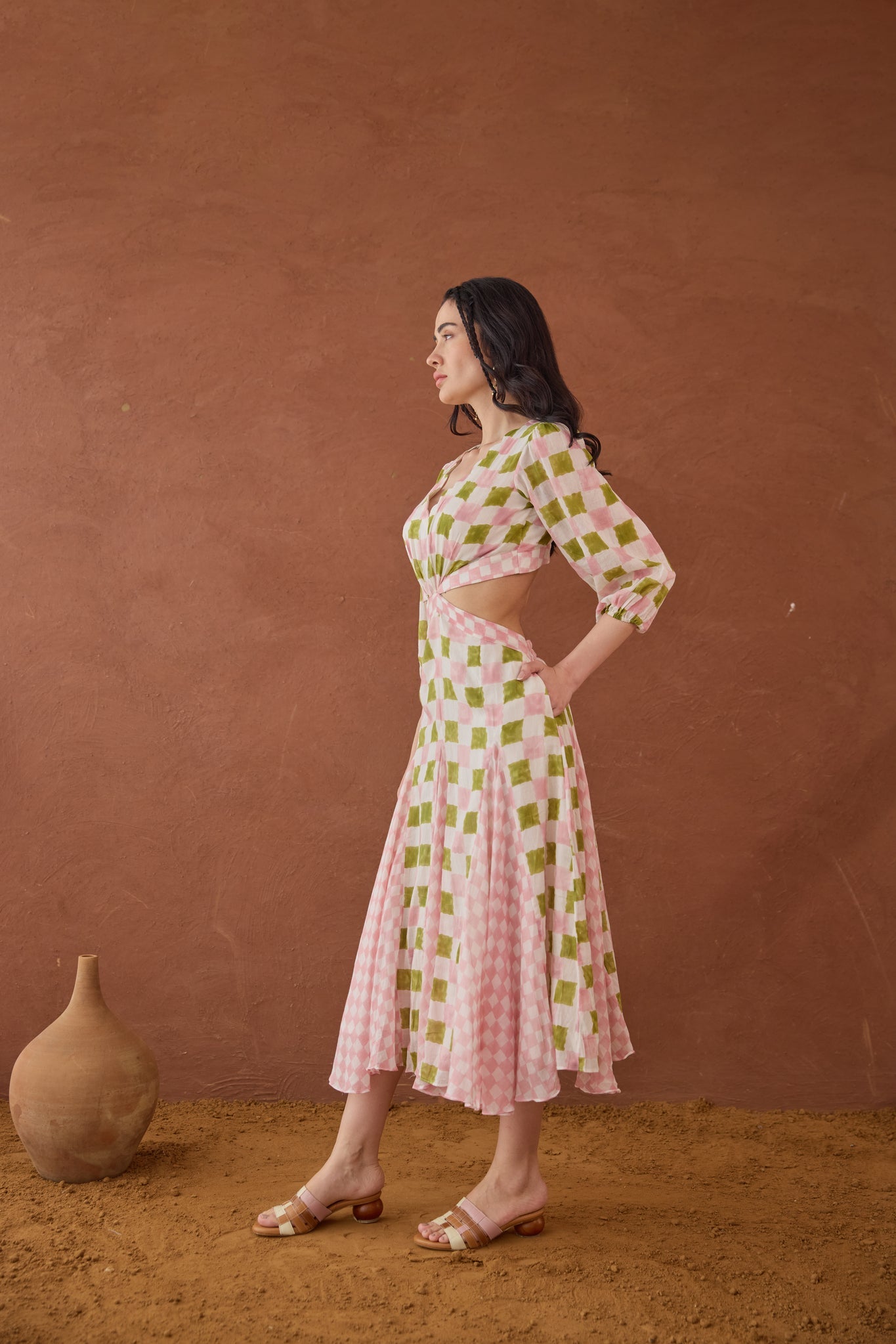 Gardenia Gingham Dress - CiceroniDressesTaro