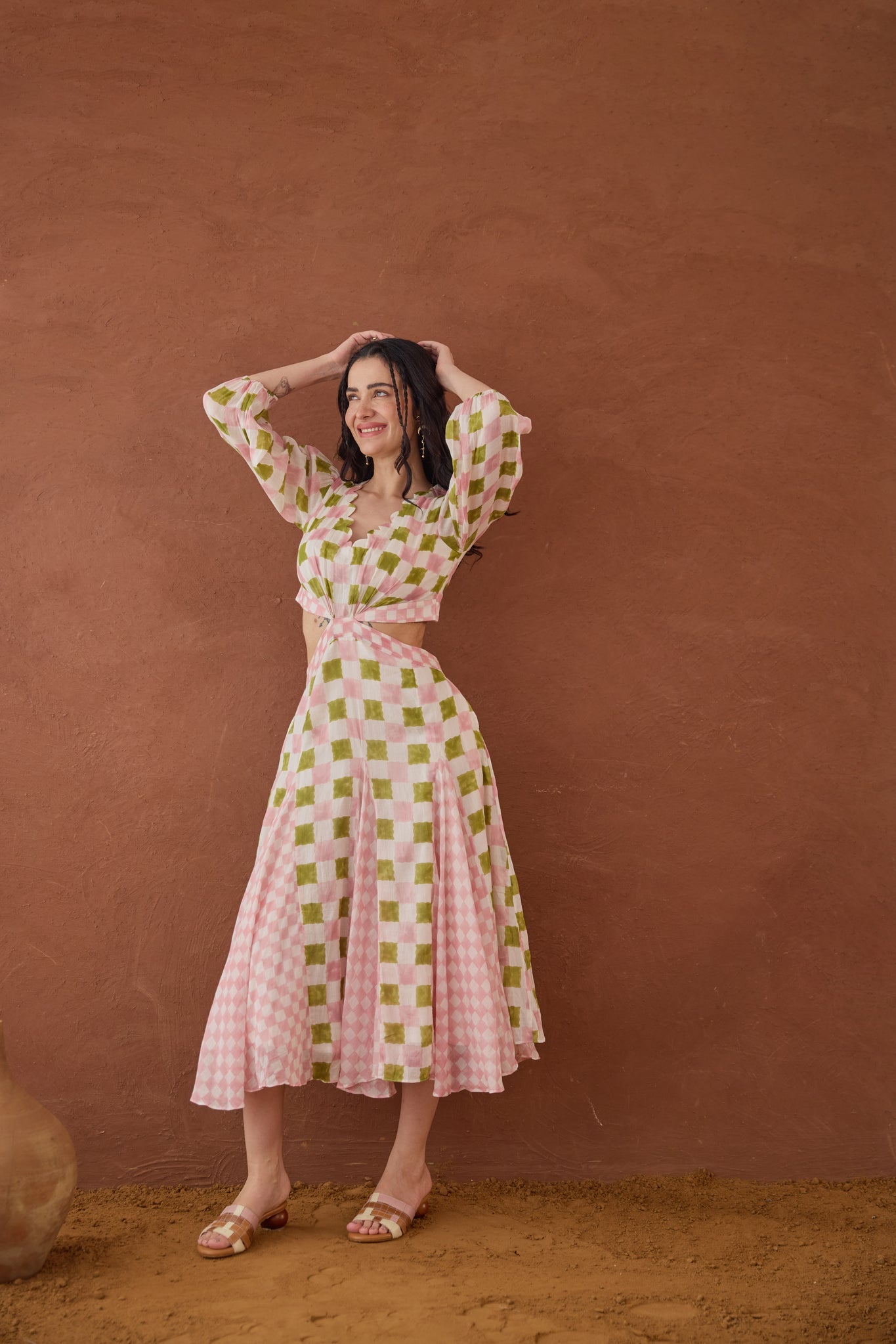 Gardenia Gingham Dress - CiceroniDressesTaro