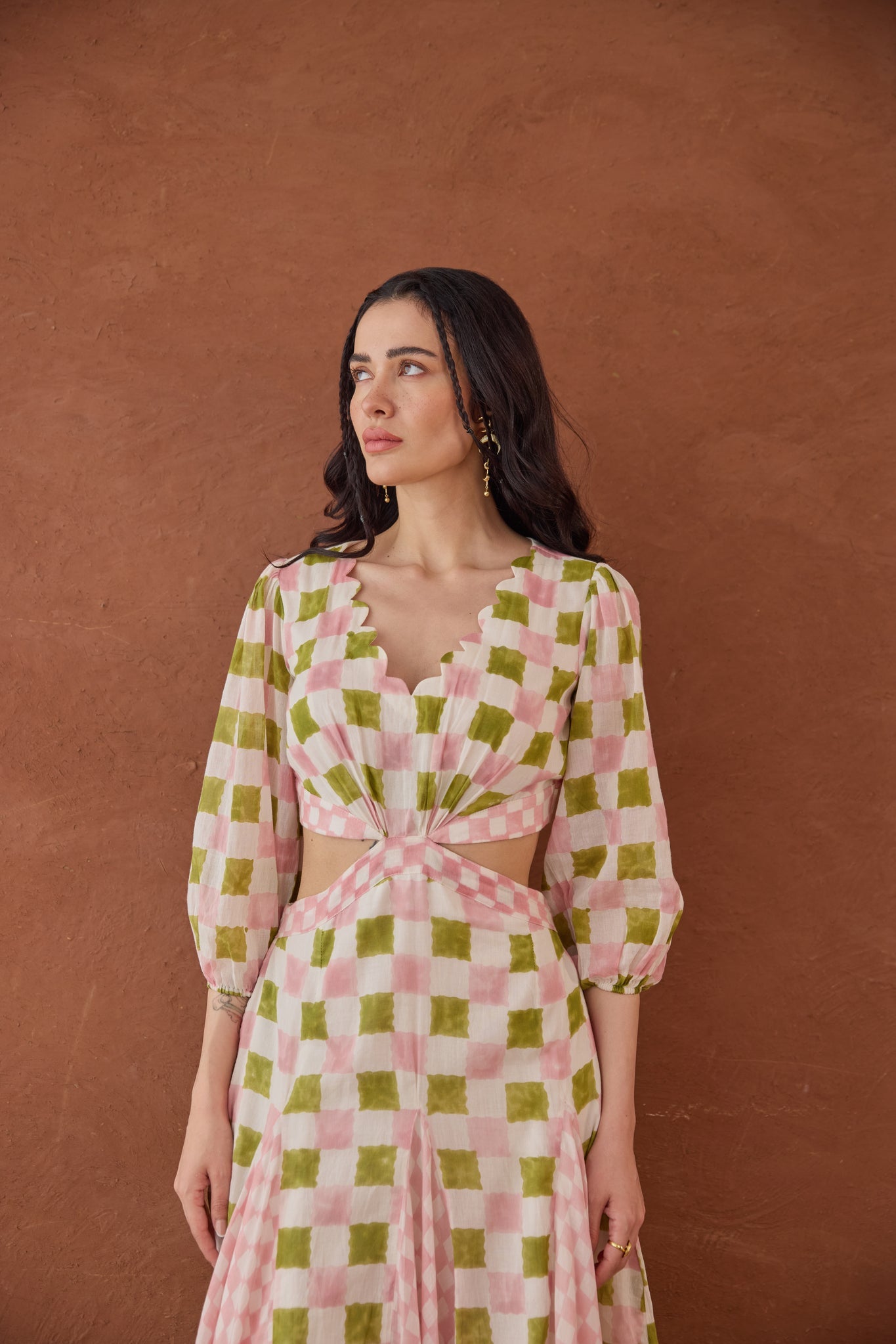 Gardenia Gingham Dress - CiceroniDressesTaro