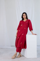 Garnet Blossom Kurta Set - CiceroniKurta Set, Everyday WearSilai Studio