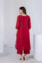 Garnet Blossom Kurta Set - CiceroniKurta Set, Everyday WearSilai Studio