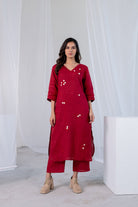 Garnet Blossom Kurta Set - CiceroniKurta Set, Everyday WearSilai Studio