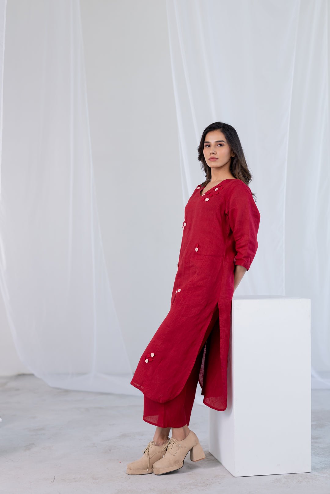 Garnet Blossom Kurta Set - CiceroniKurta Set, Everyday WearSilai Studio