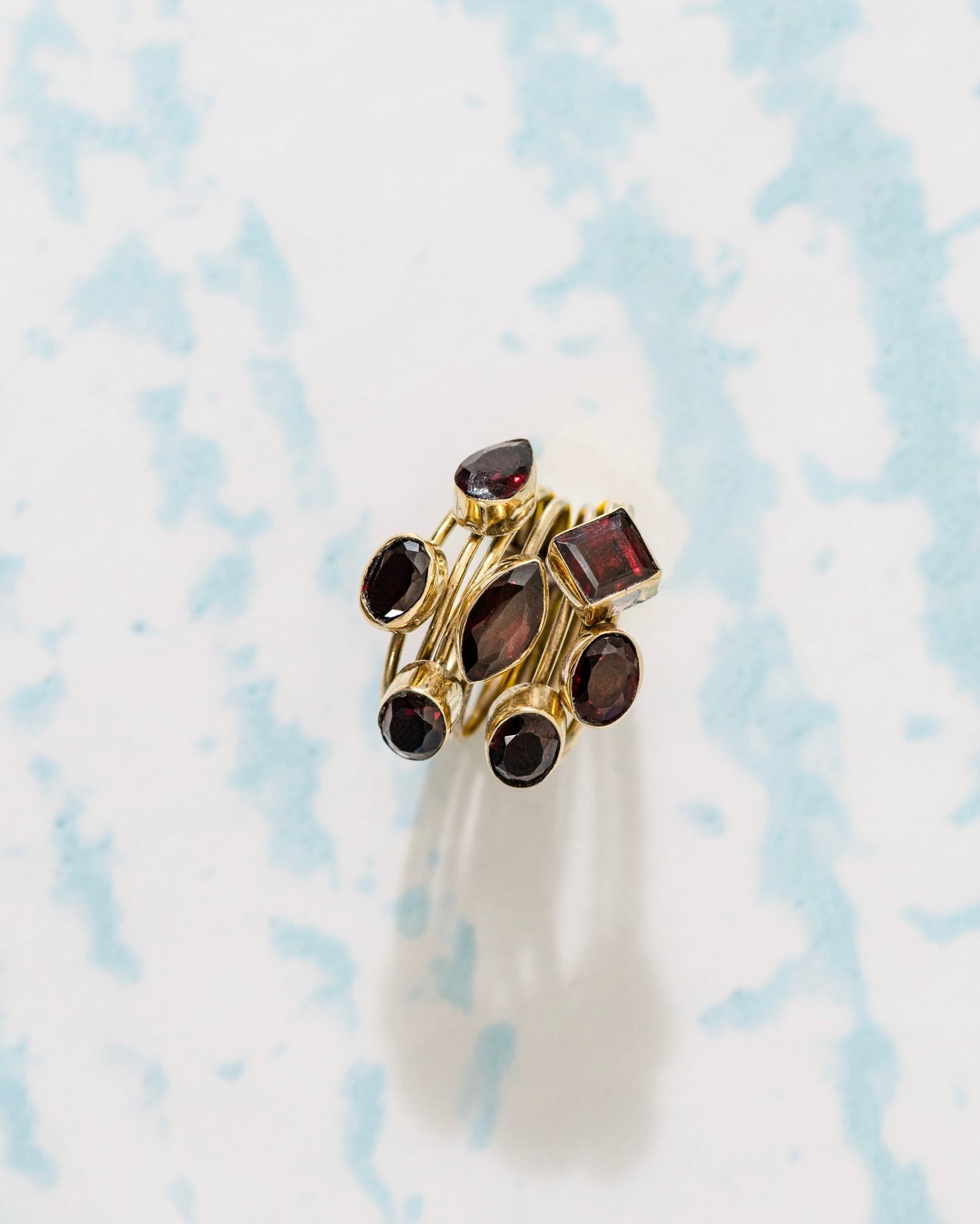 Garnet Stack Ring - CiceroniRingUnbent