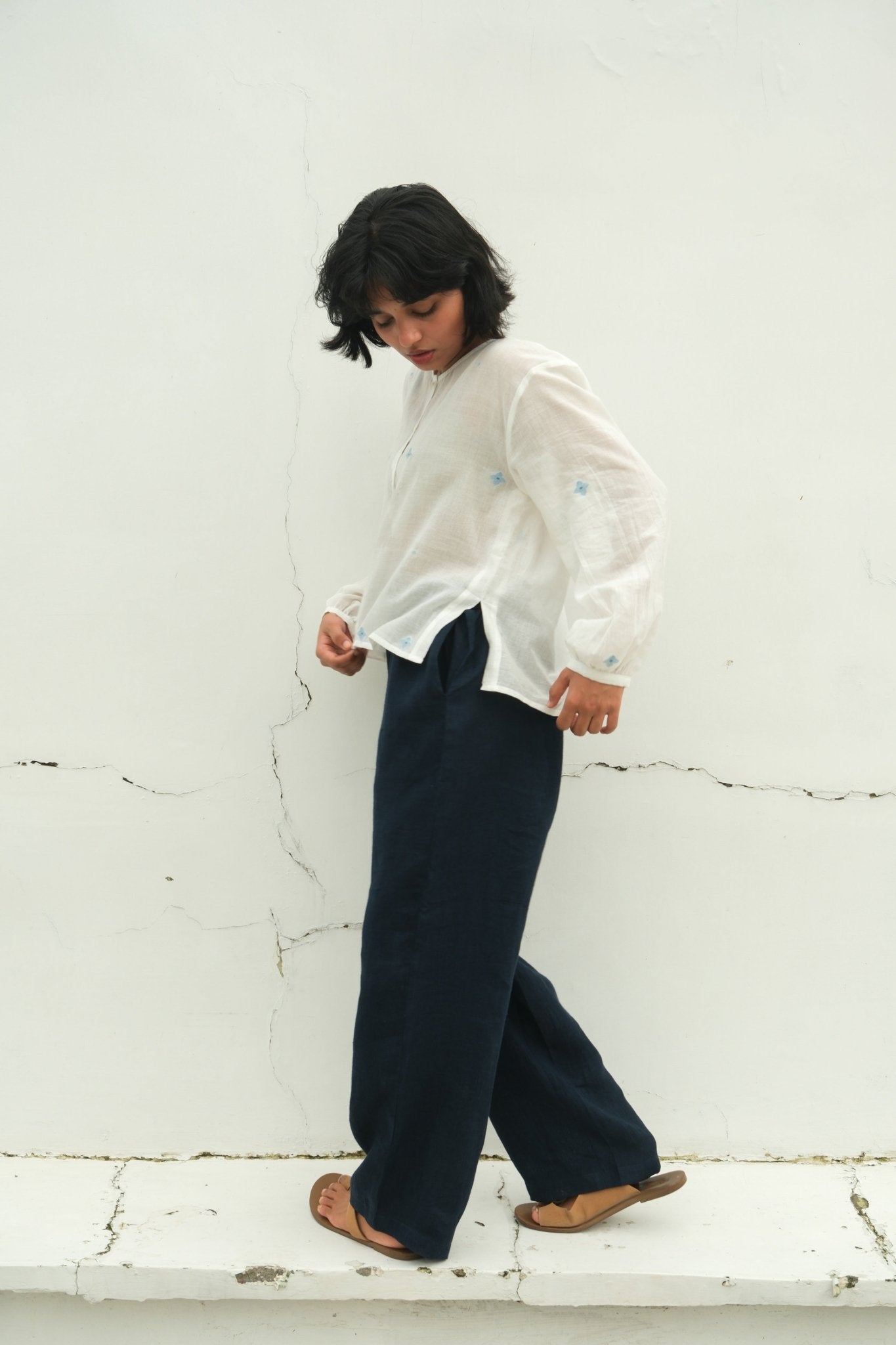 Gathering Flowers: Jamdani Blouse - CiceroniWomen Shirtswith N.