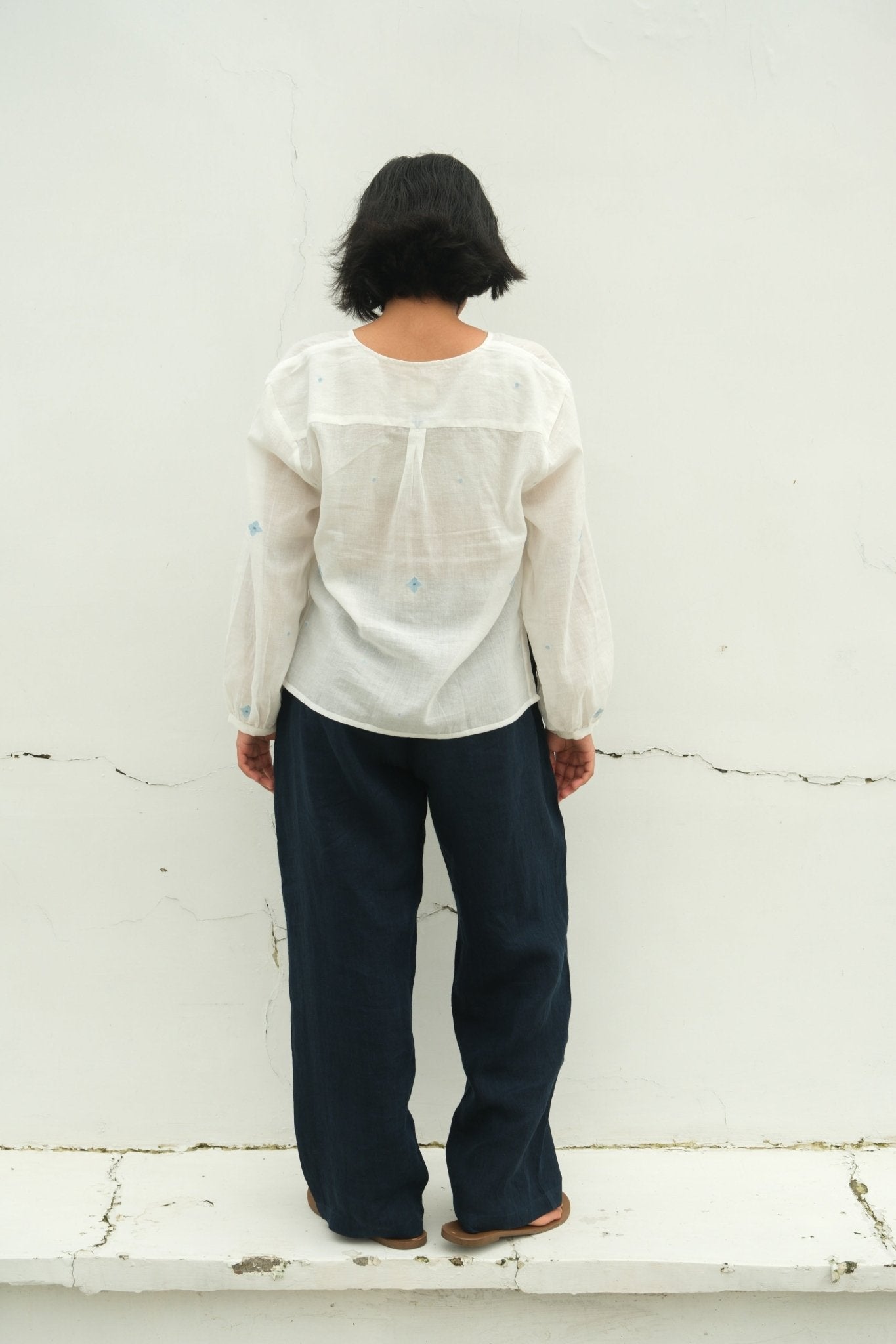 Gathering Flowers: Jamdani Blouse - CiceroniWomen Shirtswith N.