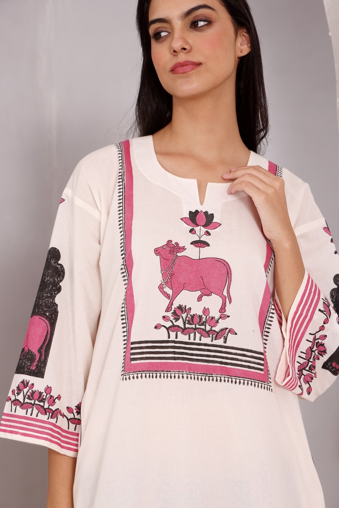 Gauri Set - Black and Pink - CiceroniKurta Set, Everyday WearSheetal Joshi Verma