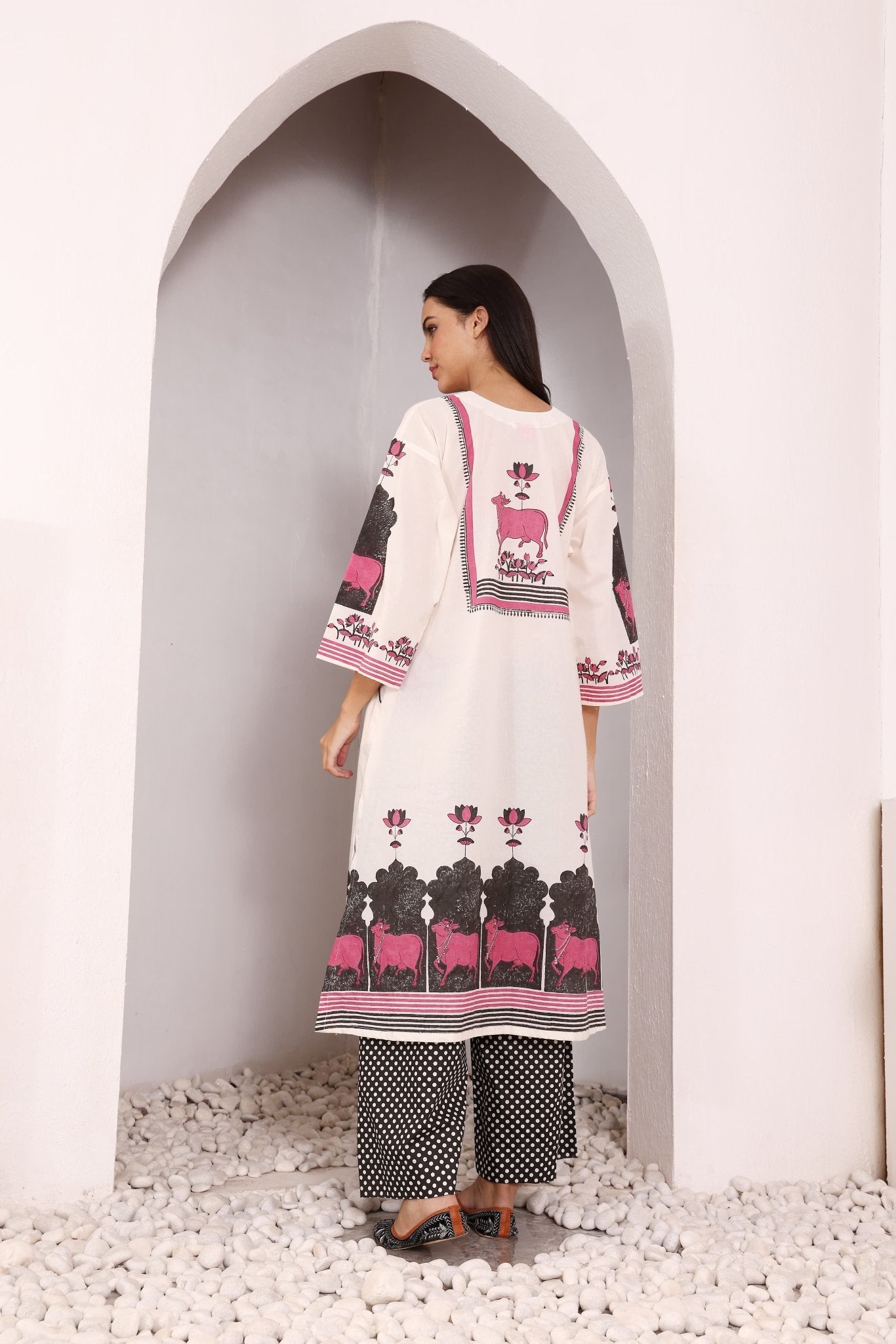 Gauri Set - Black and Pink - CiceroniKurta Set, Everyday WearSheetal Joshi Verma