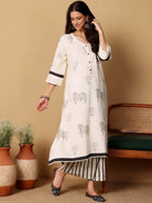 Gauri Set - Grey and White - CiceroniKurta Set, Everyday WearSheetal Joshi Verma