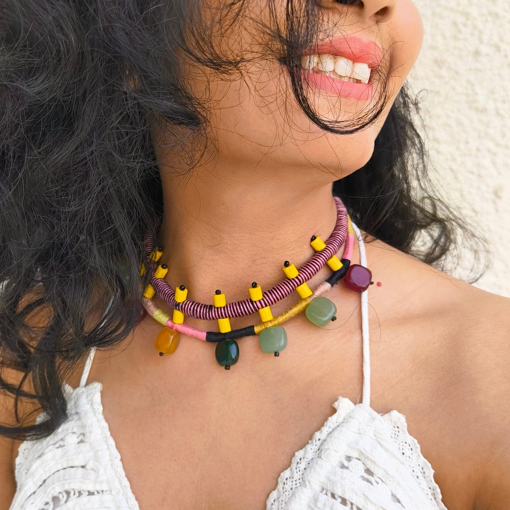 Gem Mosaic Necklace - CiceroniChokerBandish