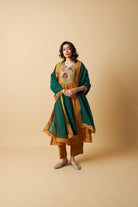 Genda Phool Embroidered Kurta Set- Set of 3 - CiceroniKurta Set, Festive WearPants and Pajamas