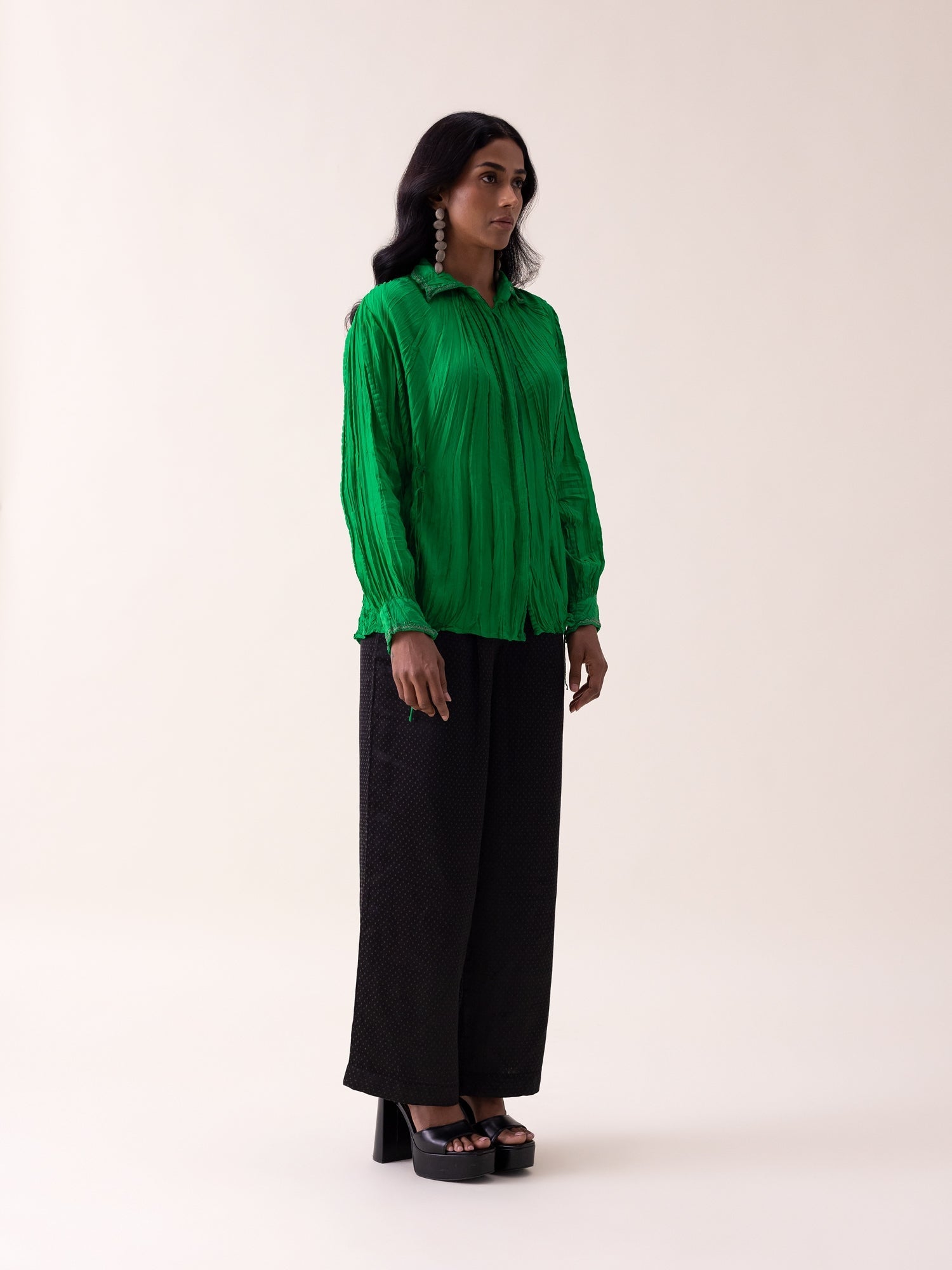 Georgiana Shirt - Green - CiceroniWomen ShirtsShades of India