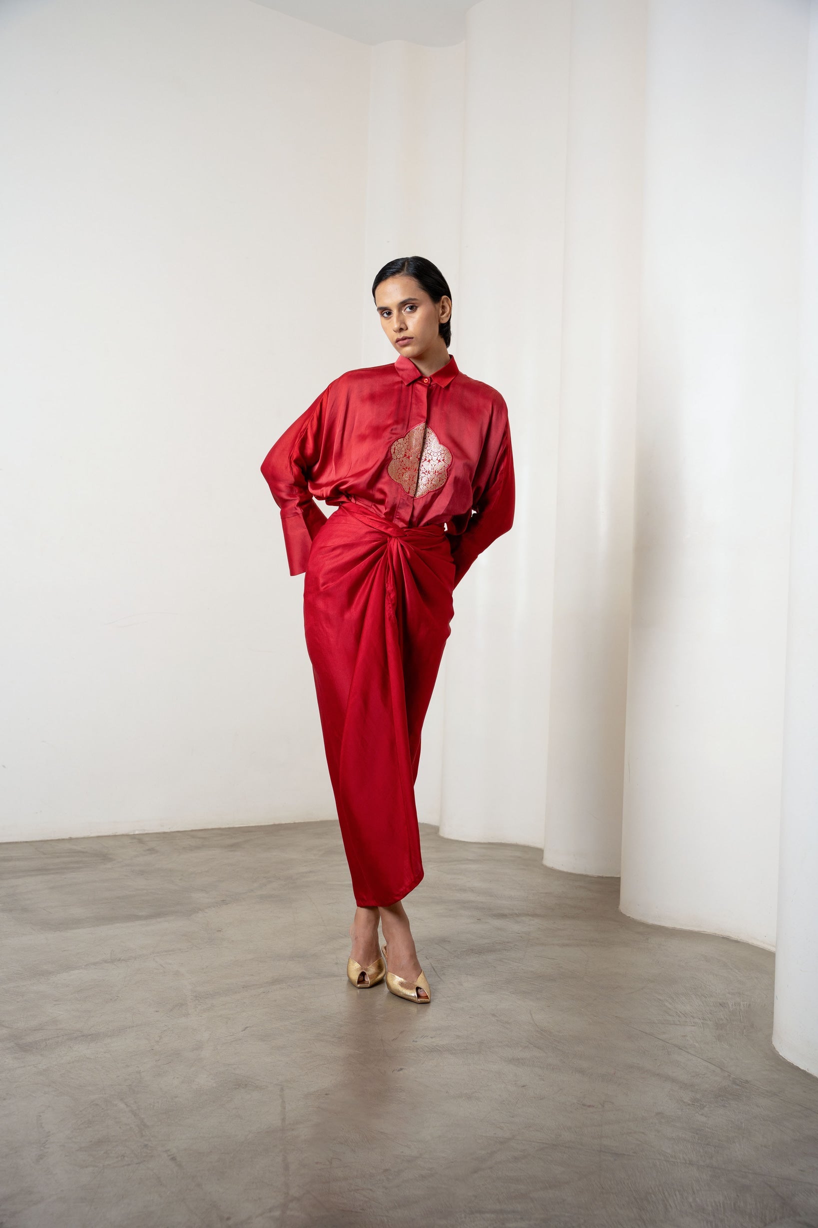 Gigi Coord Set In Maroon - CiceroniSkirt SetShriya Singhi