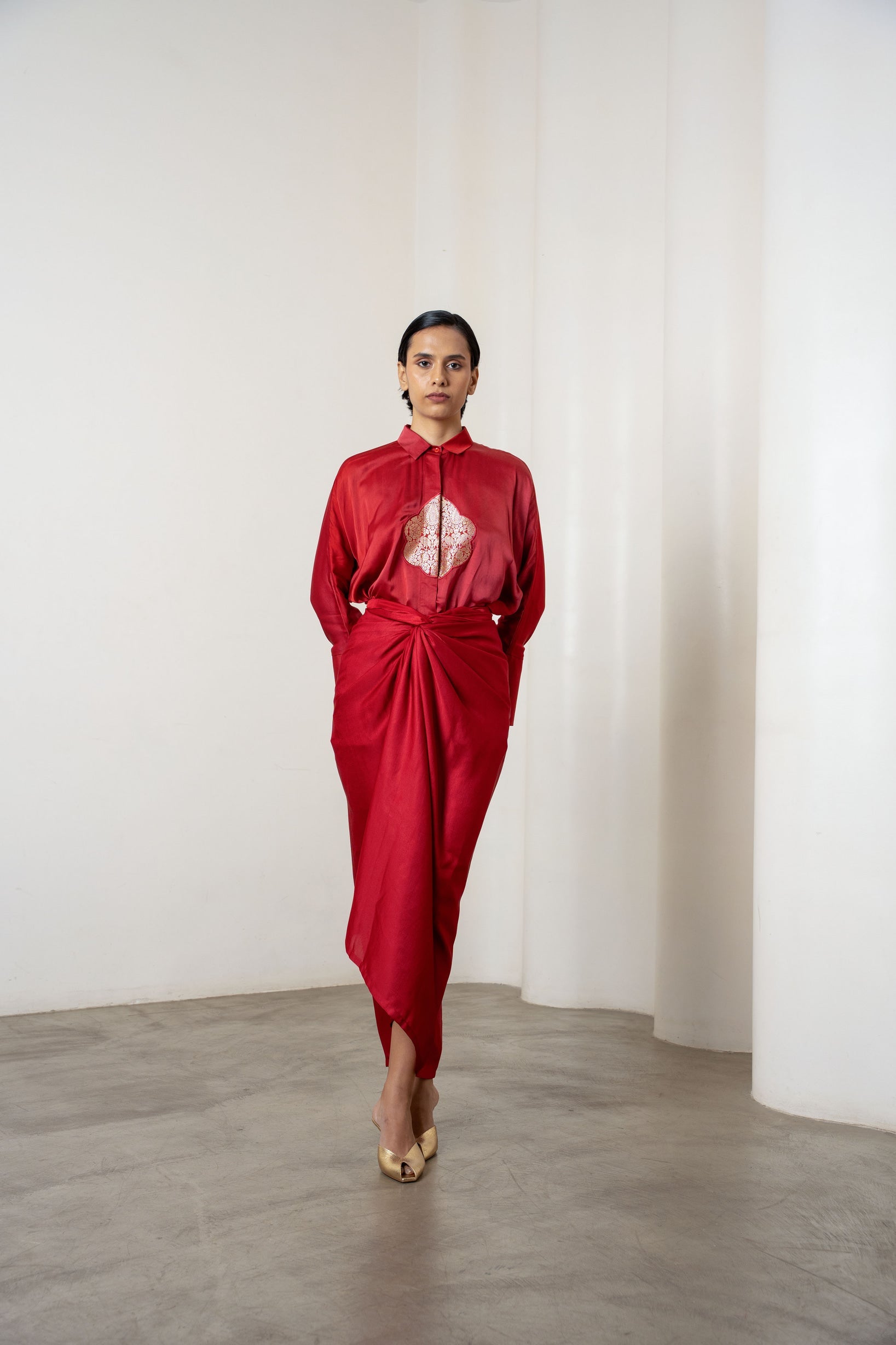 Gigi Coord Set In Maroon - CiceroniSkirt SetShriya Singhi