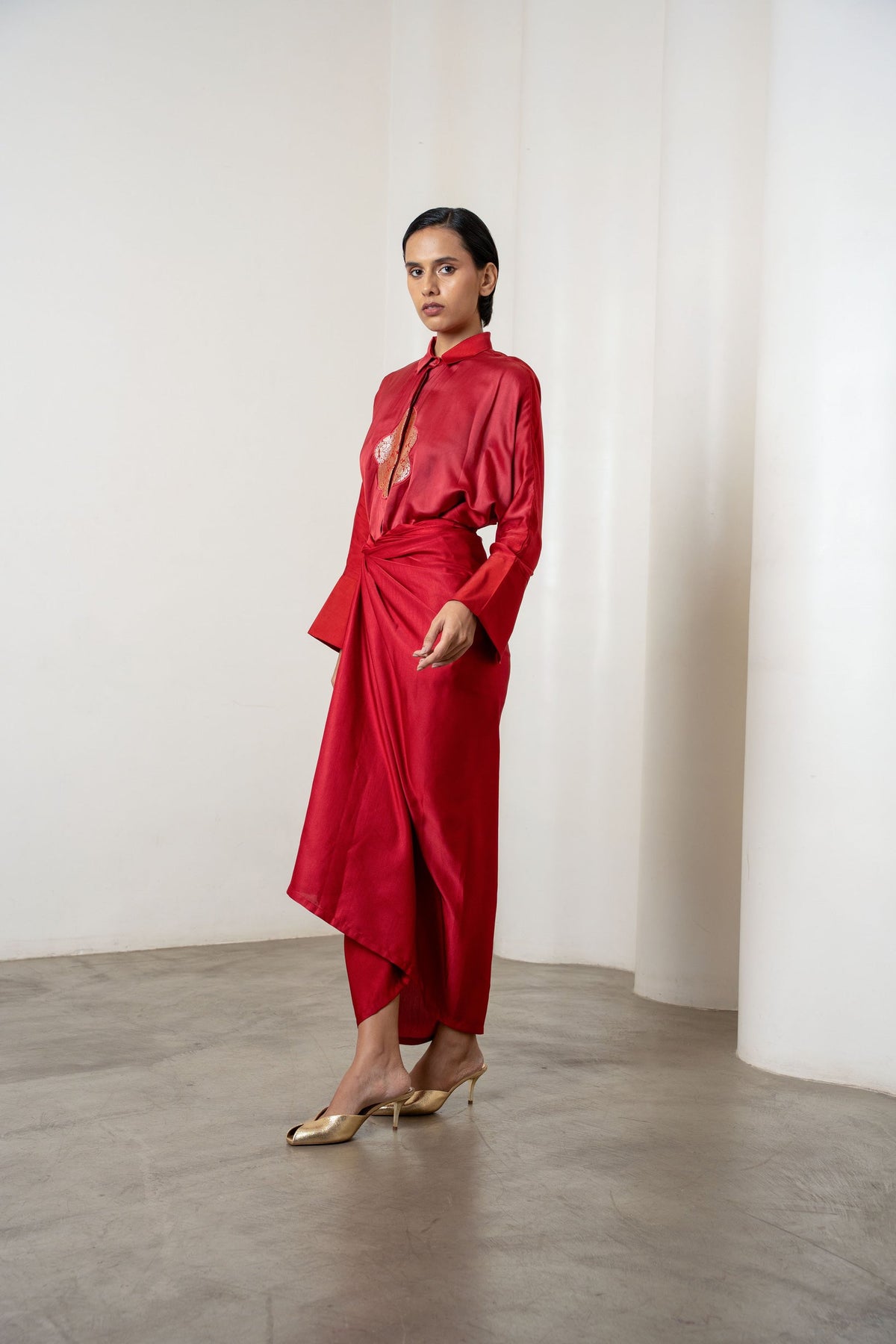 Gigi Coord Set In Maroon - CiceroniSkirt SetShriya Singhi