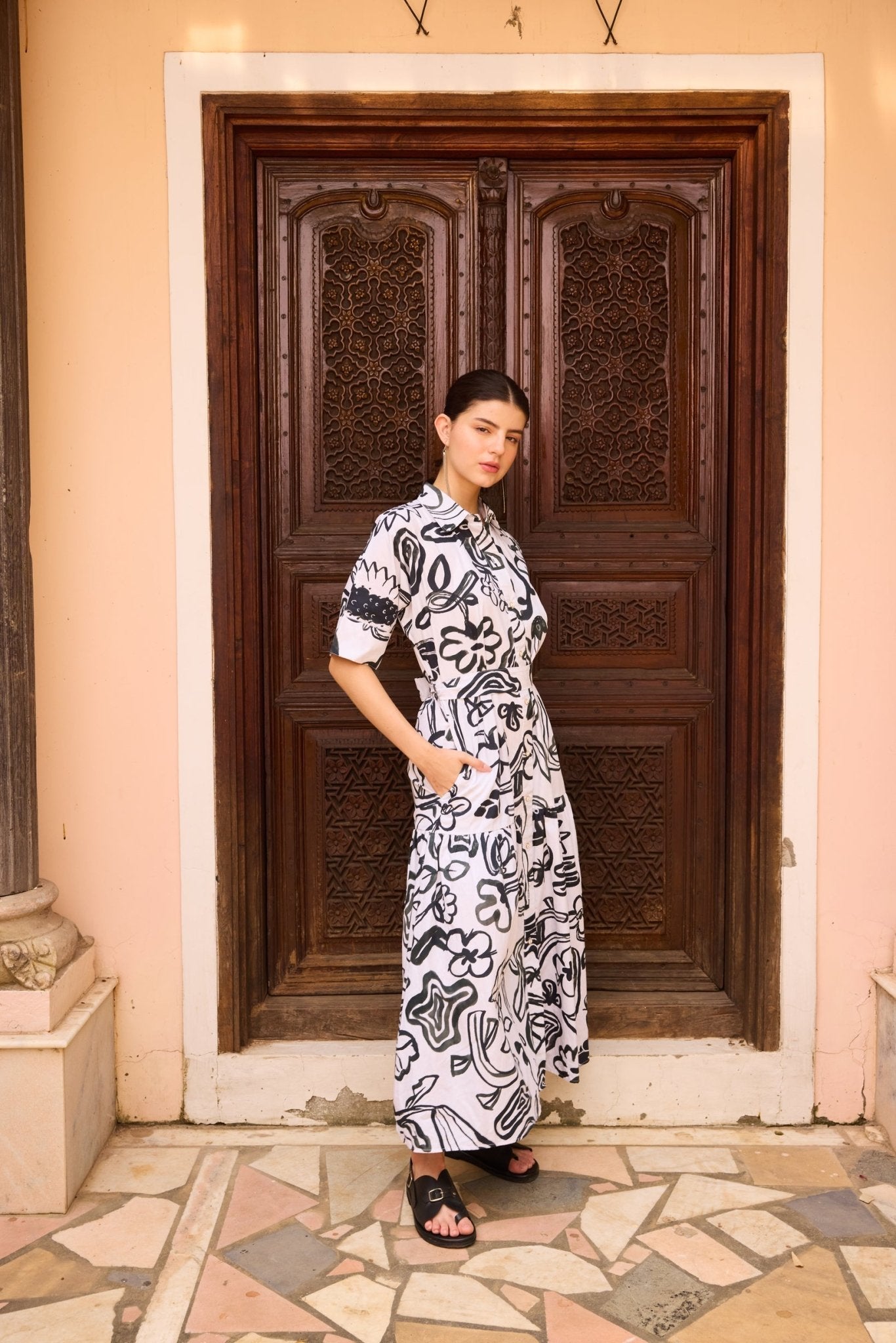Gina Maxi Shirt Dress - CiceroniDressesHappi Space