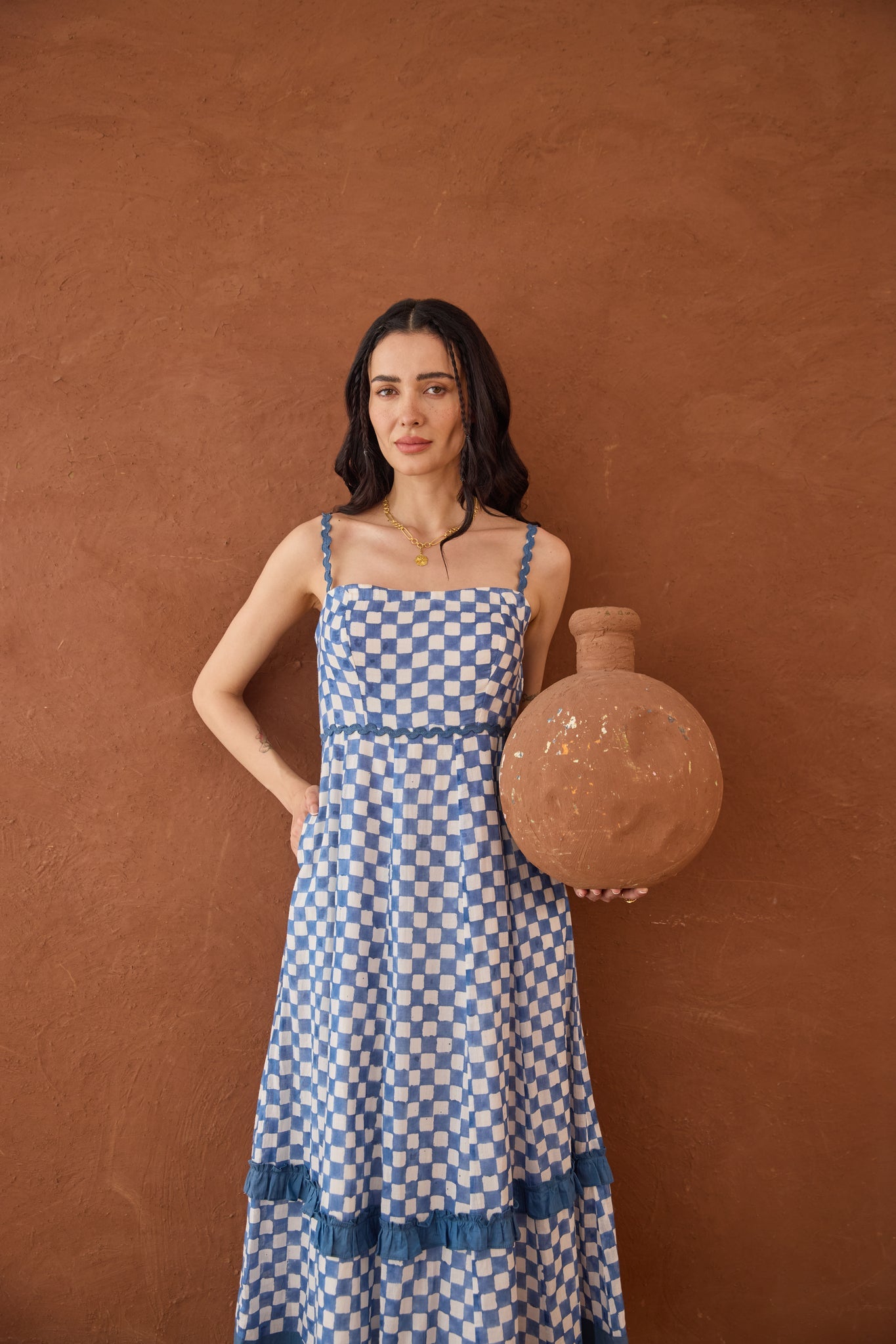 Gingham Sky Dress - CiceroniDressesTaro