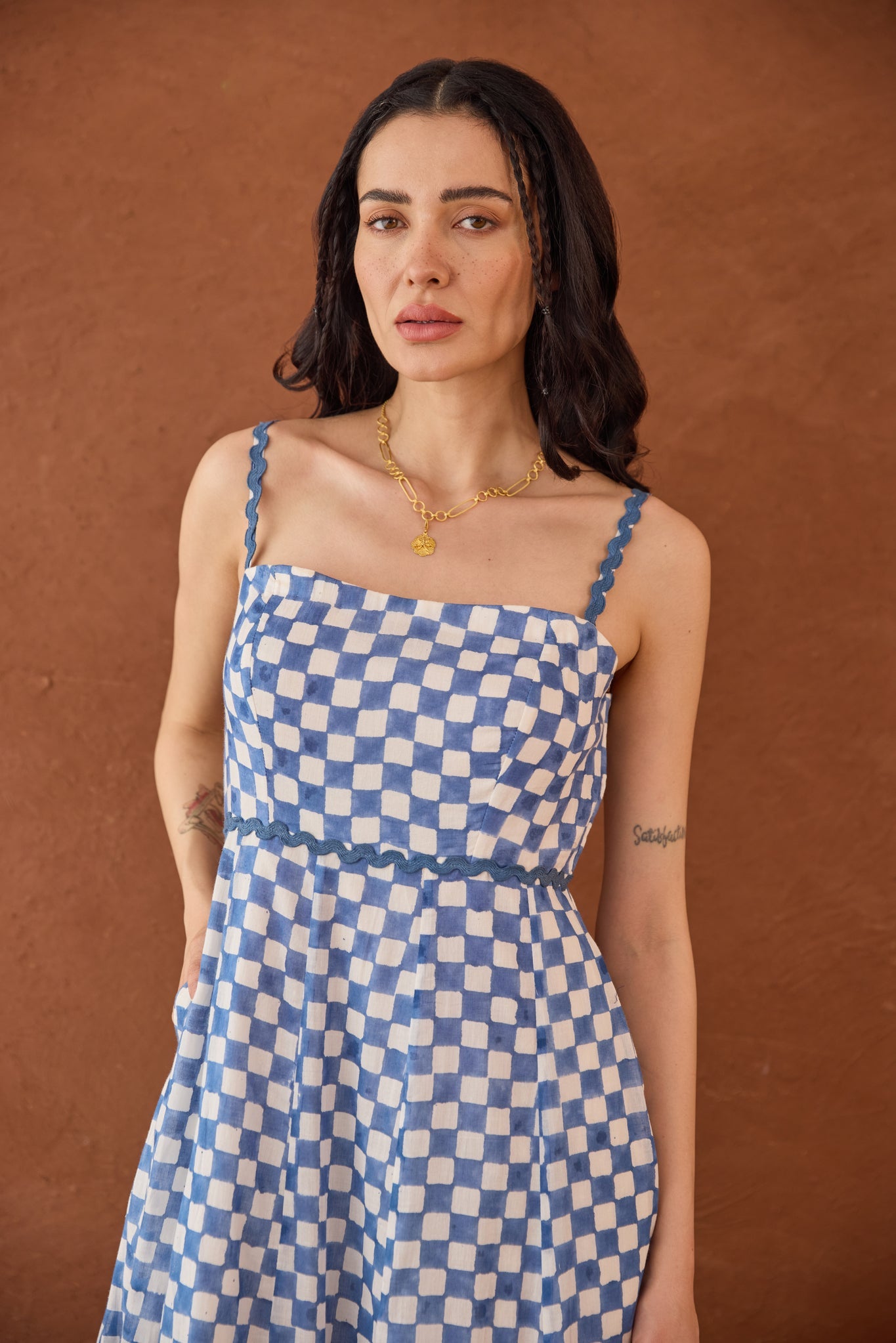 Gingham Sky Dress - CiceroniDressesTaro