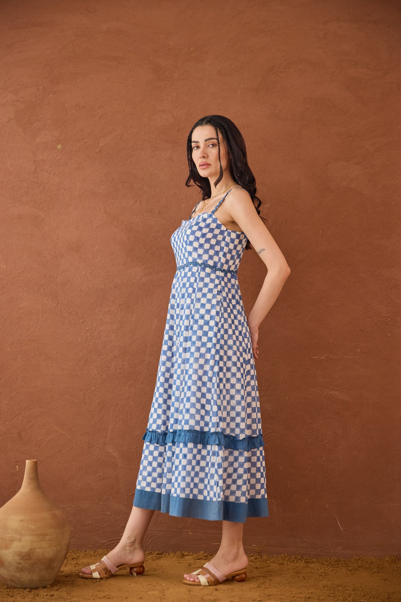 Gingham Sky Dress - CiceroniDressesTaro