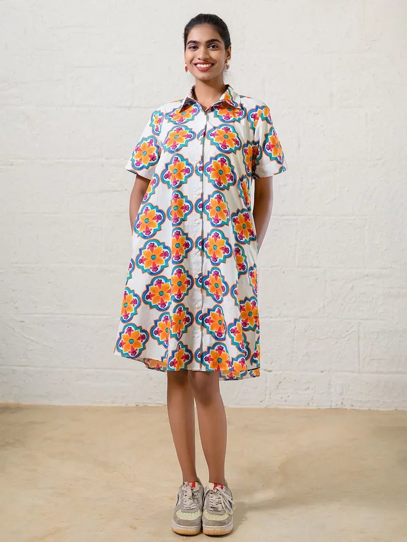 Goan Mosaic Shirt Dress - CiceroniDressesPrachi Kamat