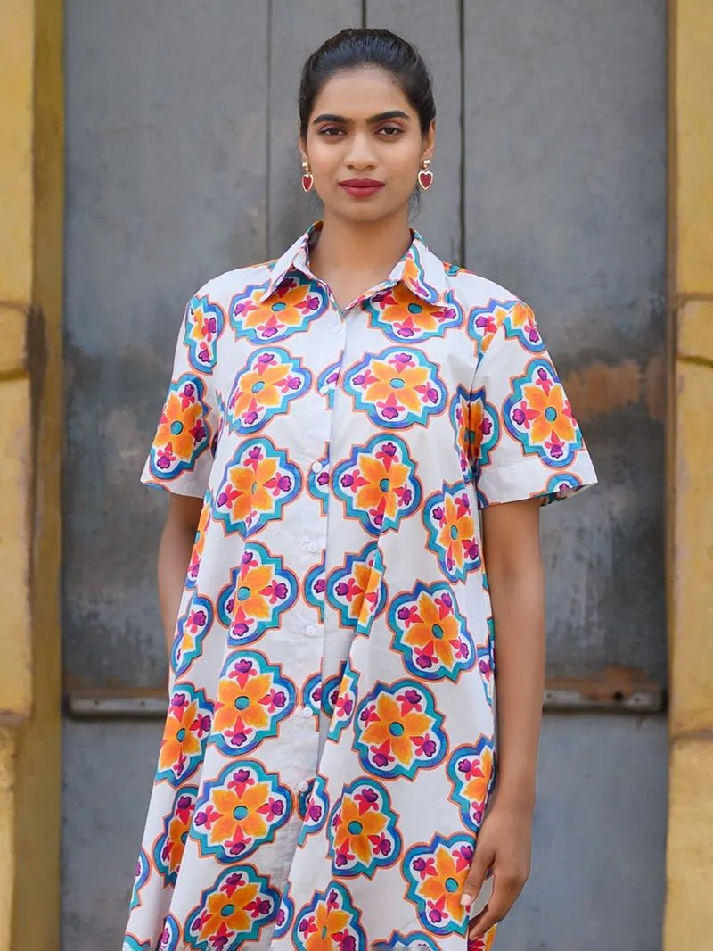 Goan Mosaic Shirt Dress - CiceroniDressesPrachi Kamat