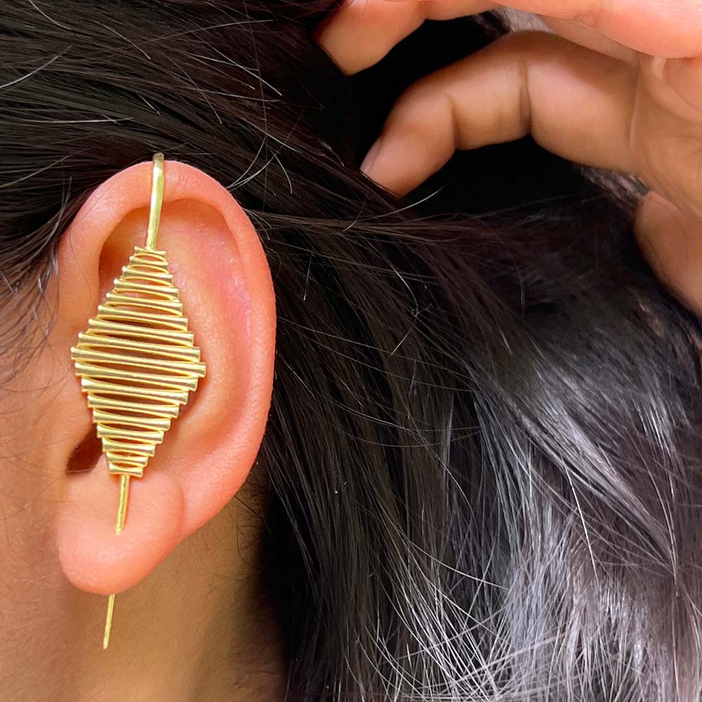 Gold Beam Earcuff - CiceroniEarcuffUnbent