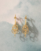 Gold Swan Link Danglers - CiceroniEarringUnbent