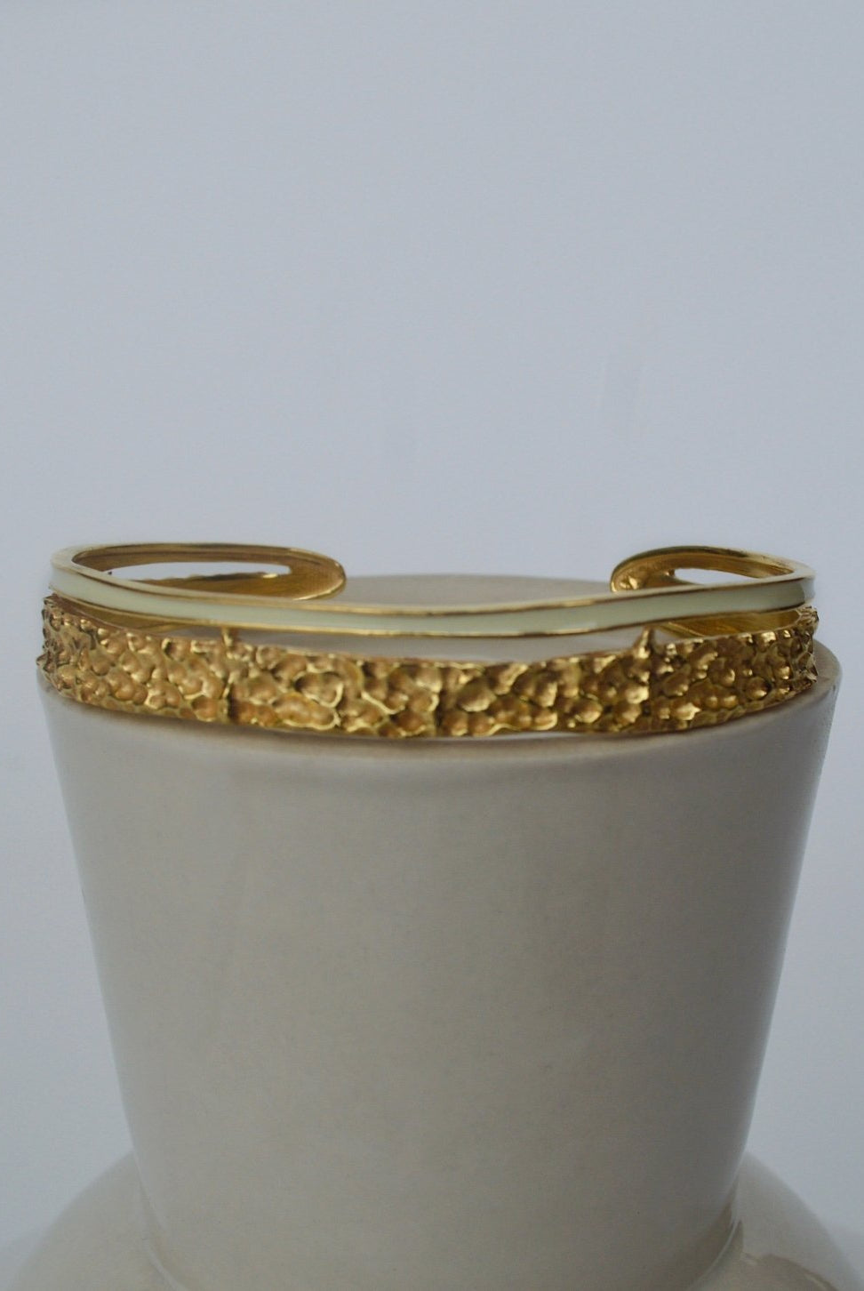 Golden Enamel Bangle Bracelet - CiceroniBraceletsThe Loom Art