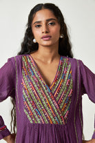Grape Sun Embroidered Kurta Set - CiceroniKurta SetPants and Pajamas