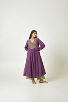 Grape Sun Embroidered Kurta Set - CiceroniKurta SetPants and Pajamas