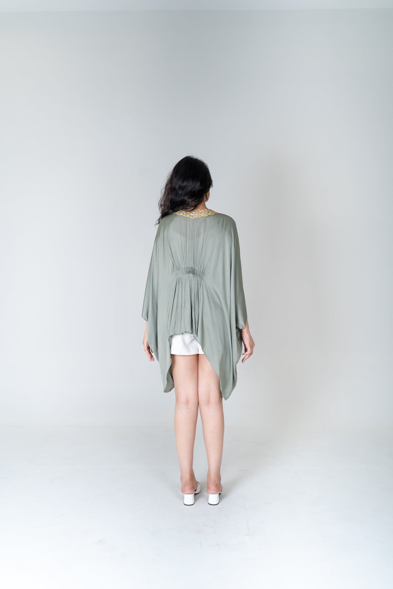 Green Braided Short Cape - CiceroniCapeNeora