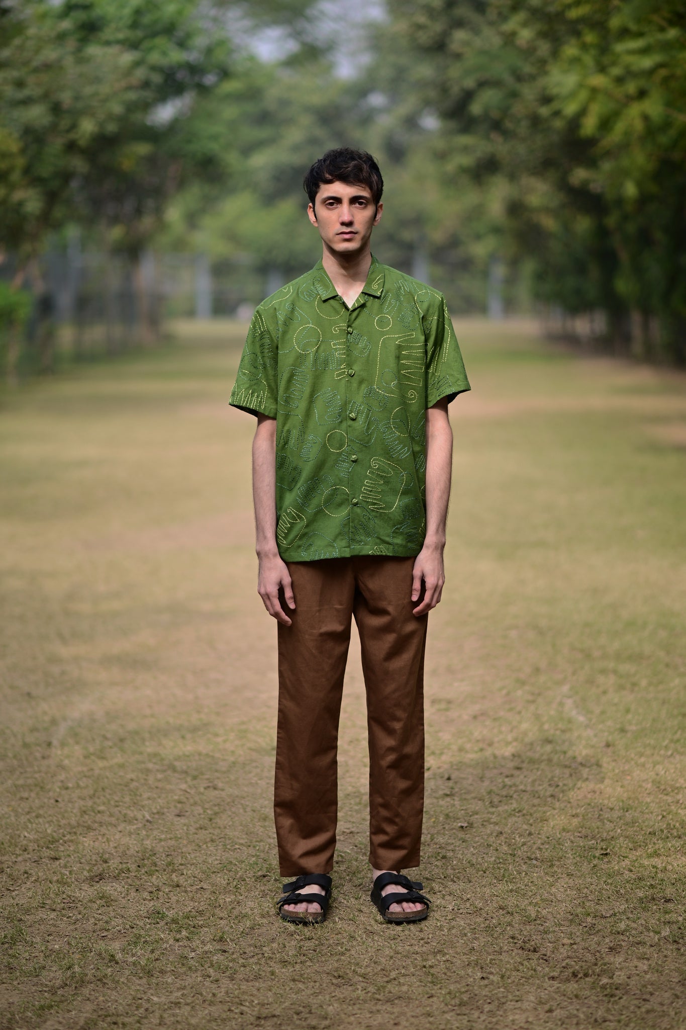 Green Embroidered Shirt - CiceroniMen ShirtsRAAS Life