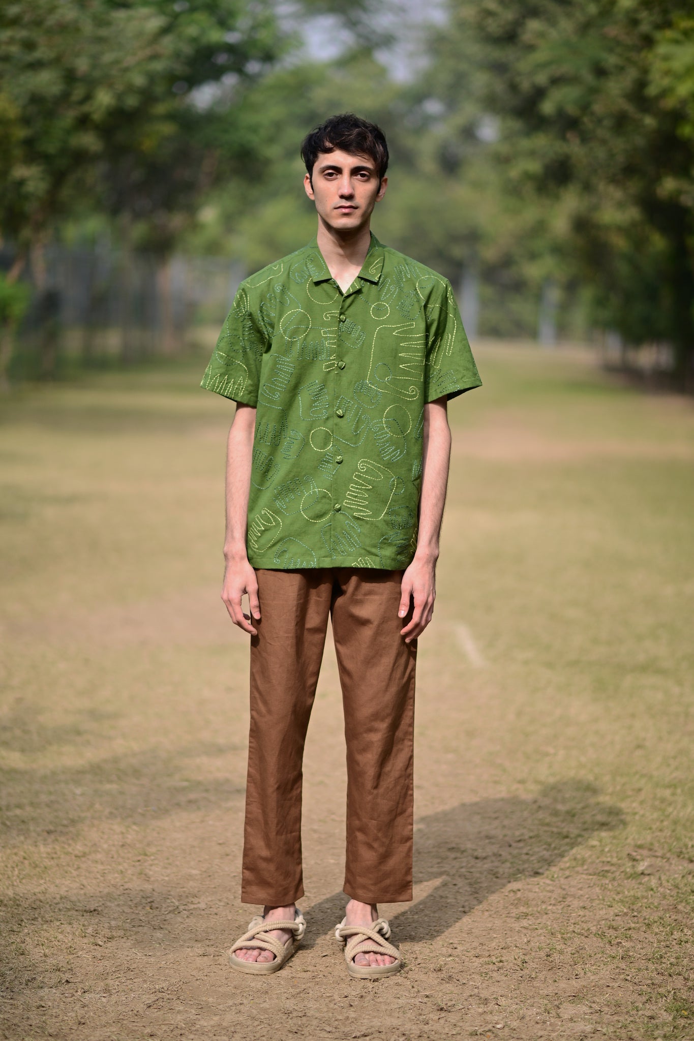 Green Embroidered Shirt - CiceroniMen ShirtsRAAS Life