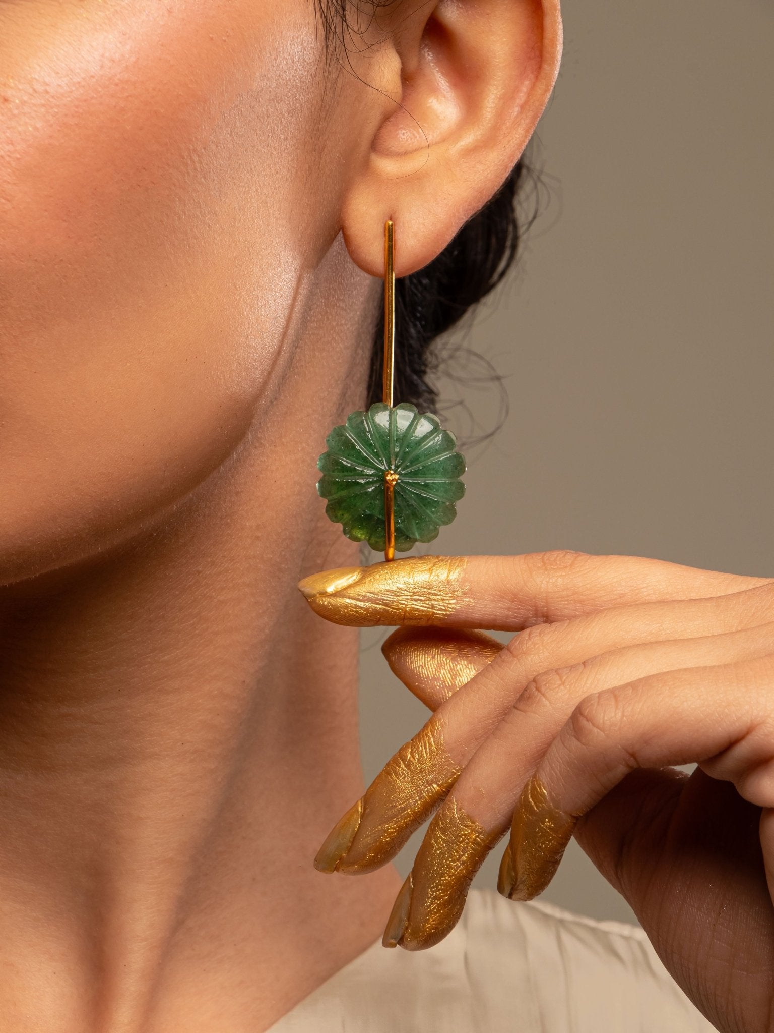 Green Floret Earings - CiceroniEarringsRumri