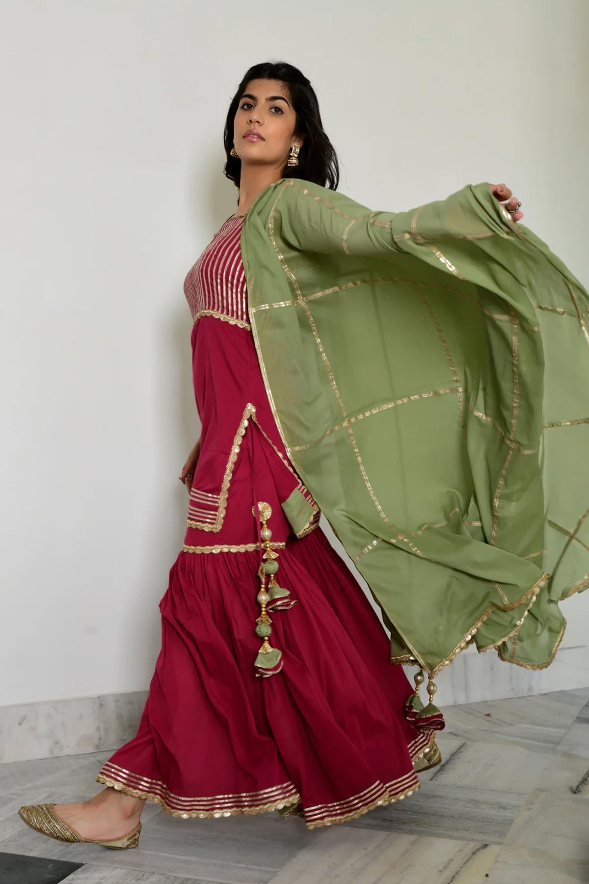 Gulab Sohini Sharara Set - CiceroniKurta Set, Festive WearOmaana