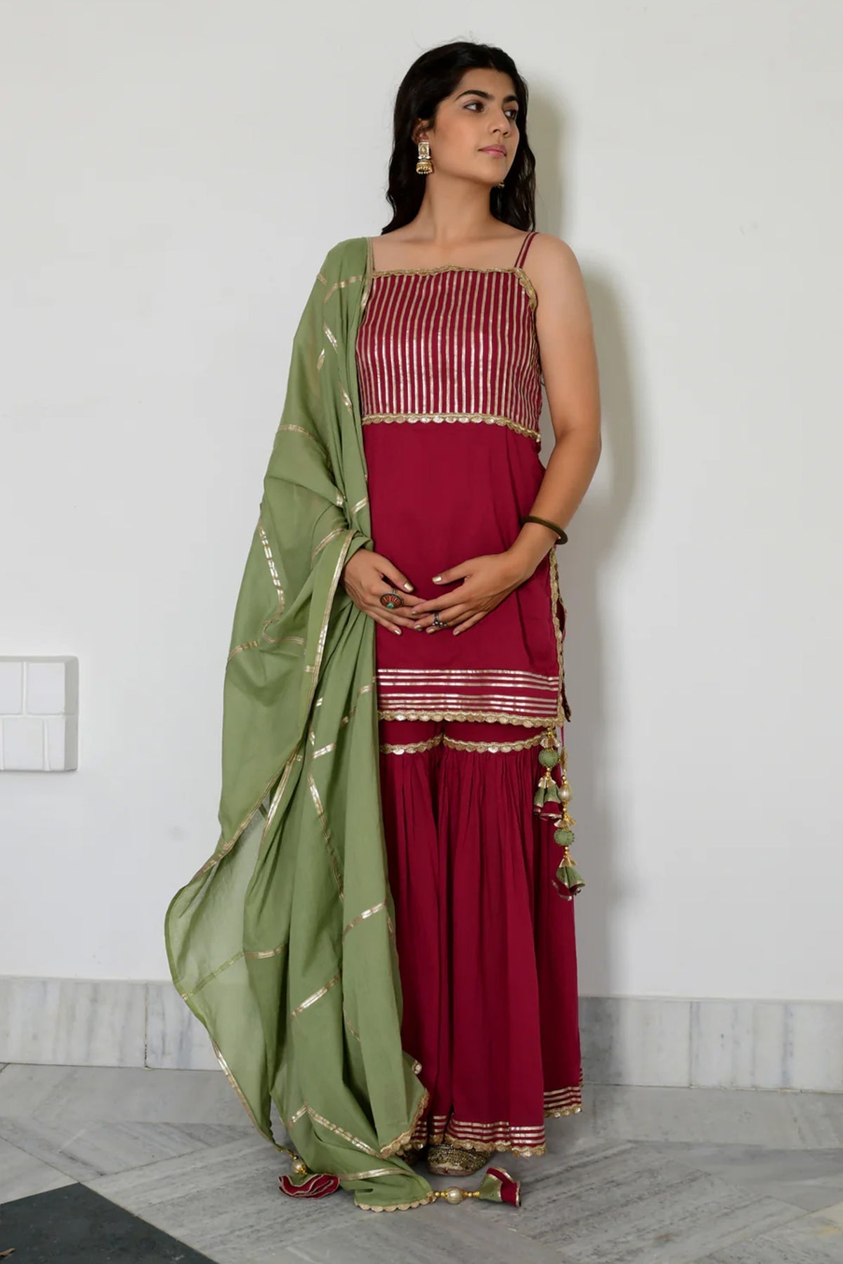 Gulab Sohini Sharara Set - CiceroniKurta Set, Festive WearOmaana
