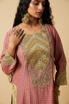 Gulabi Ghoomar Embroidered Kurta Set- Set of 2 - CiceroniKurta Set, Festive WearPants and Pajamas