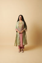 Gulabi Ghoomar Embroidered Kurta Set- Set of 3 - CiceroniKurta Set, Festive WearPants and Pajamas