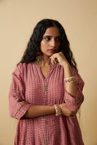 Gulabi Koyal Embroidered Co-ord Set- Set of 2 - CiceroniKurta Set, Festive WearPants and Pajamas