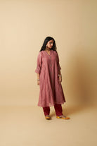 Gulabi Koyal Embroidered Co-ord Set- Set of 2 - CiceroniKurta Set, Festive WearPants and Pajamas