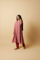 Gulabi Koyal Embroidered Co-ord Set- Set of 2 - CiceroniKurta Set, Festive WearPants and Pajamas