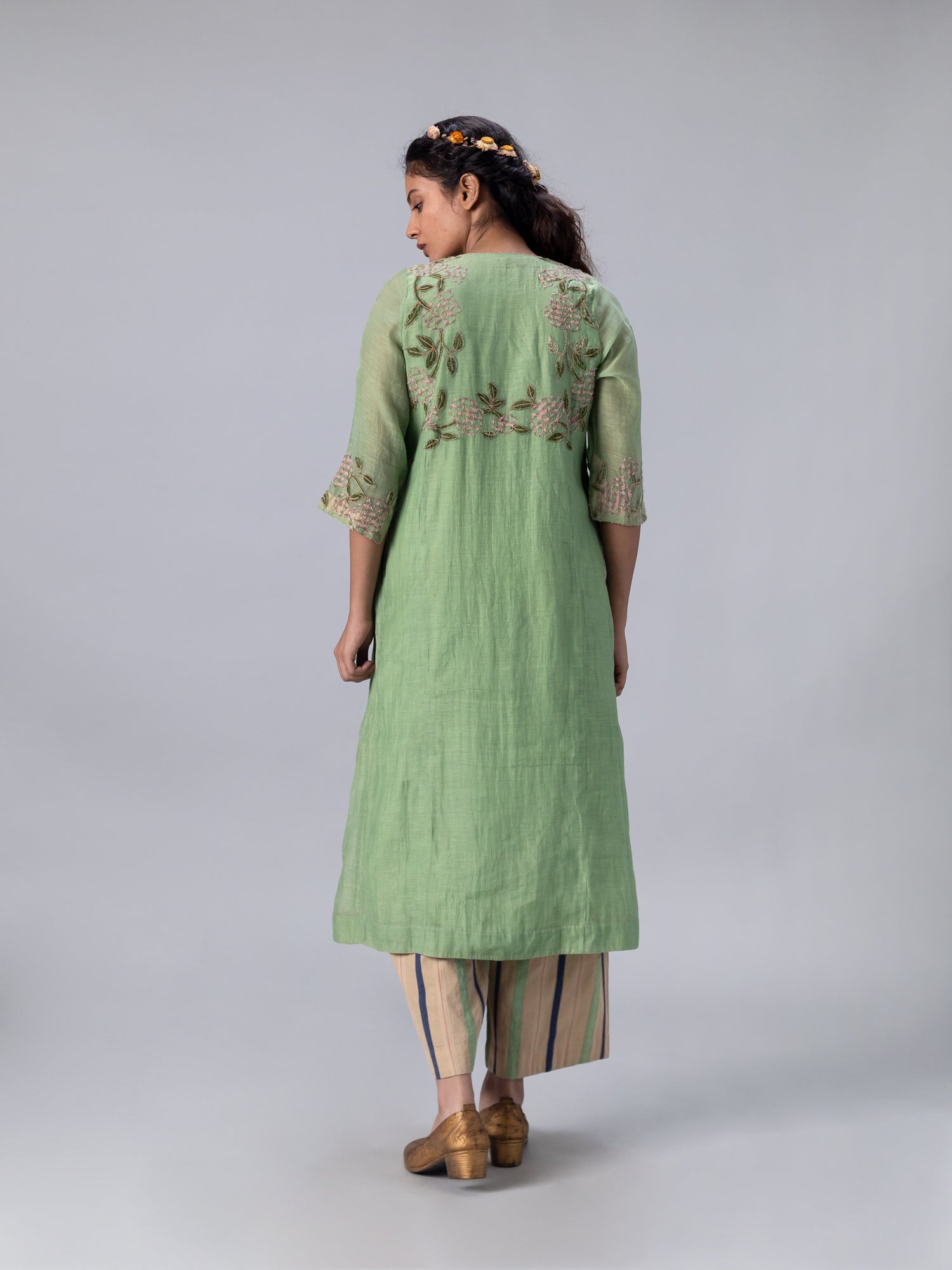 Gulmohar Green Kurta - CiceroniKurtaShades of India