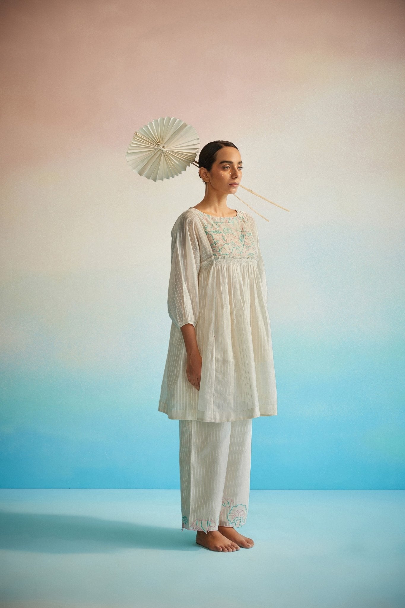 Hakanai Square Sleeve Top Set - CiceroniKurta Set, Everyday WearAhmev