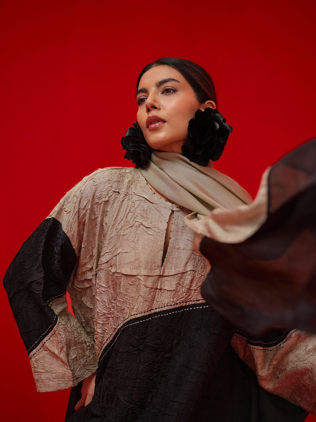 Halo Scarf - Black - CiceroniScarvesStoique