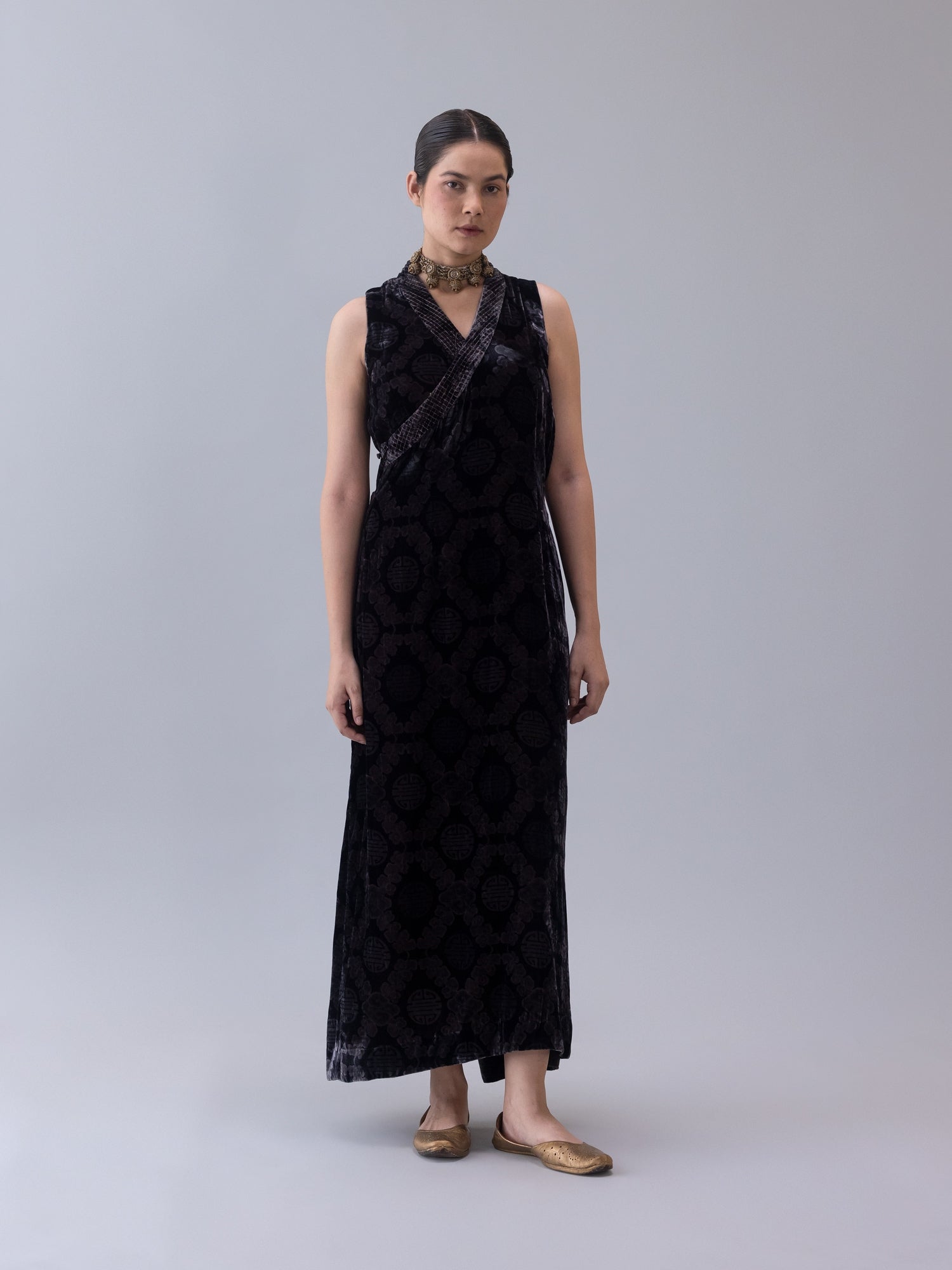 Hanbok Black Dress - CiceroniDressesShades of India