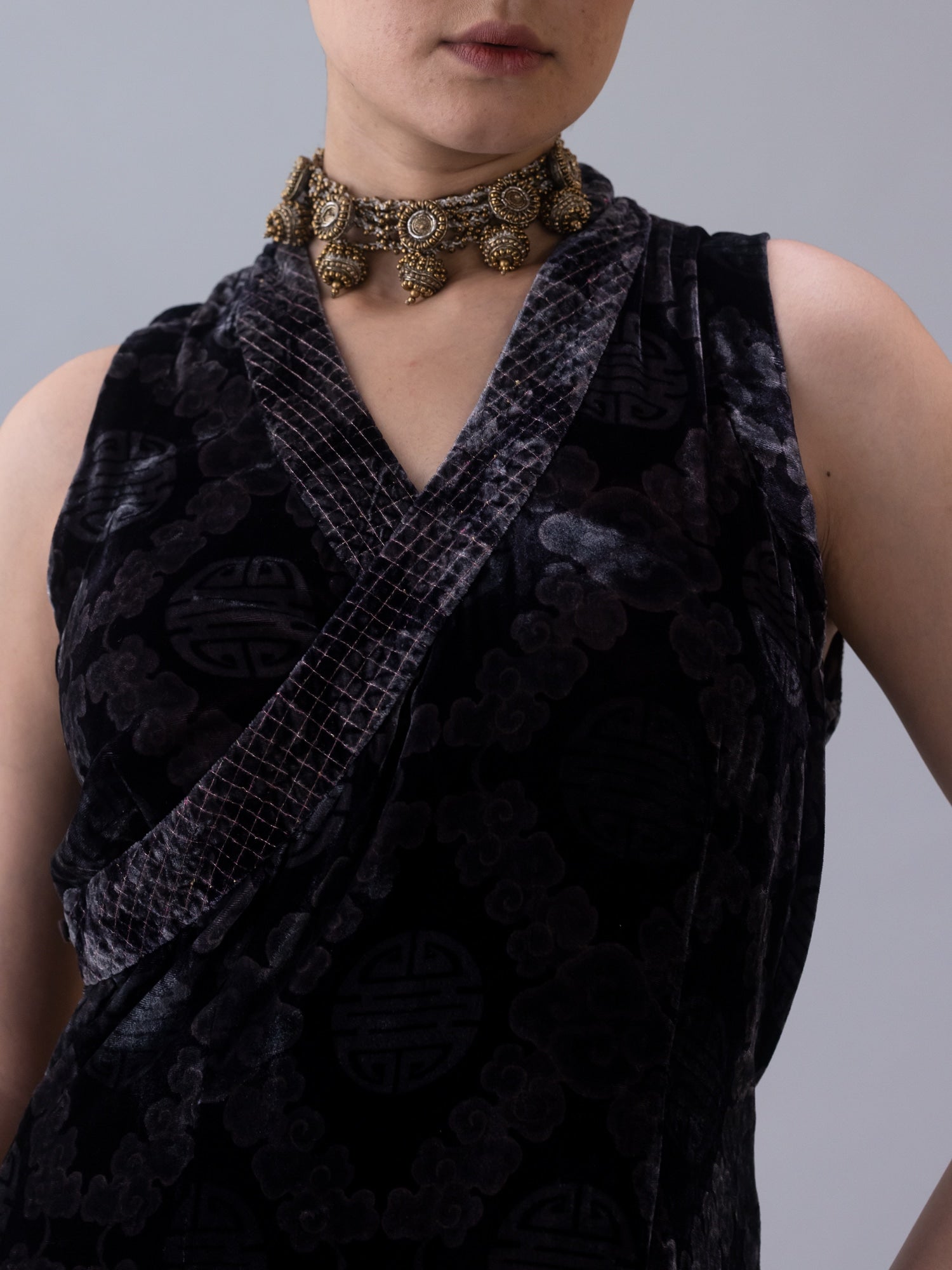 Hanbok Black Dress - CiceroniDressesShades of India