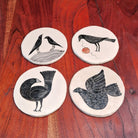 Hand - painted Bird Coasters - CiceroniCoastersAranya Earthcraft