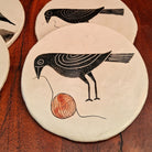 Hand - painted Bird Coasters - CiceroniCoastersAranya Earthcraft