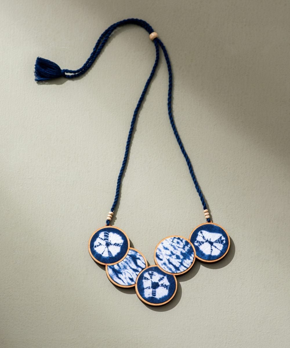 Hand Painted Connected Circle Necklace - CiceroniNecklaceWhe by Abira