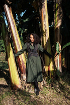 Handwoven Seattle Wrap Dress - Green - CiceroniDressesThe Terra Tribe